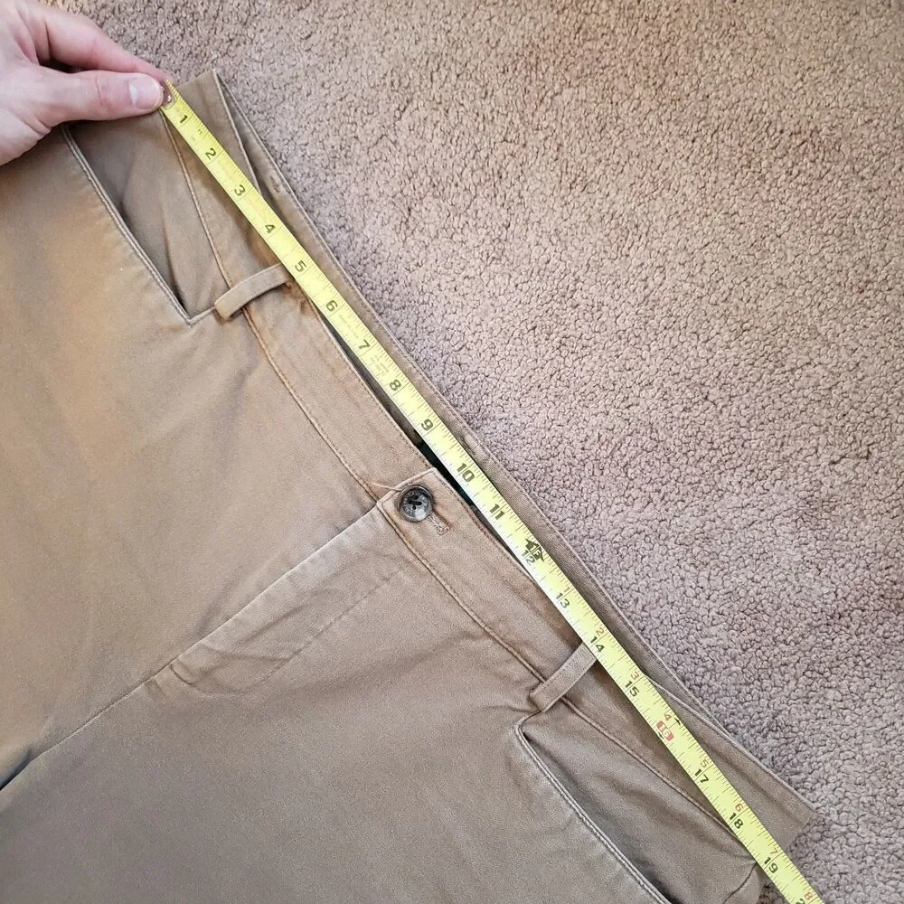 Lauren Ralph Lauren Catlin Chino Pants Tan Straight Stretch Tapered Size 14W